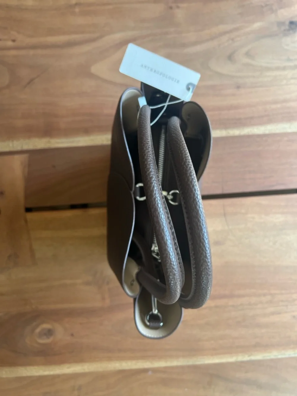 Anthropologie Melie Bianco Tulip-Top Handle Crossbody Tote - Picture 4 of 8